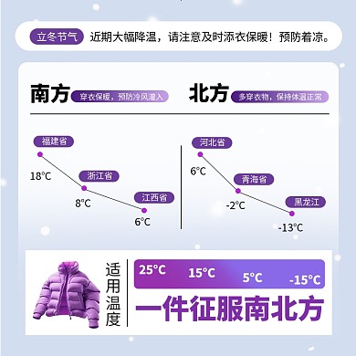 立冬简约服饰羽绒服电商淘宝主图直通车