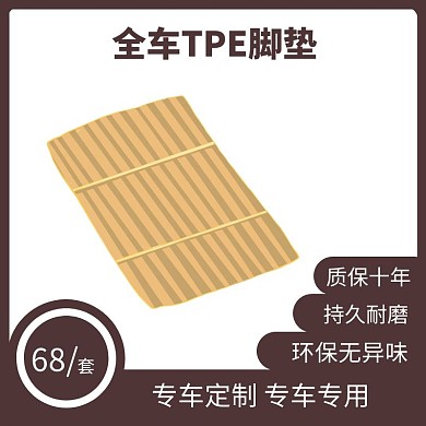 汽车脚垫棕色简约时尚汽车用品直通车