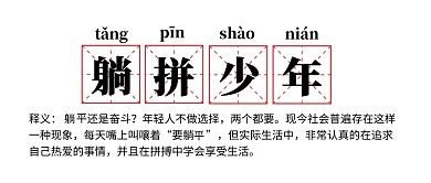 躺拼少年网络热词解释公众号封面首图