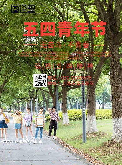 五四宣誓大气海报
