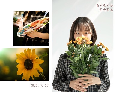 照片风景简约清新拼接拼图