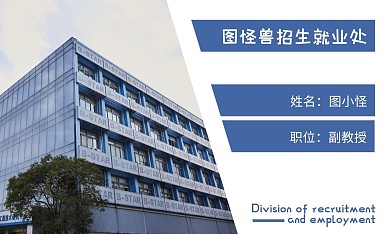 商务风图怪兽招生就业三折页