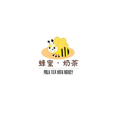 黄色简约蜂蜜奶茶LOGO