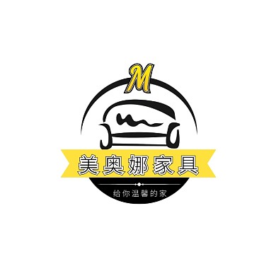 黑色黄色圆形沙发简约logo