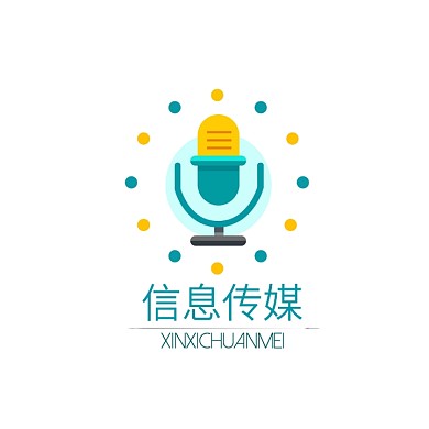 信息传媒麦克风创意logo设计