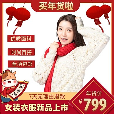 买年货女装衣服电商主图
