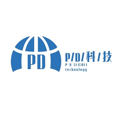 PD字母科技创意球形LOGO设计