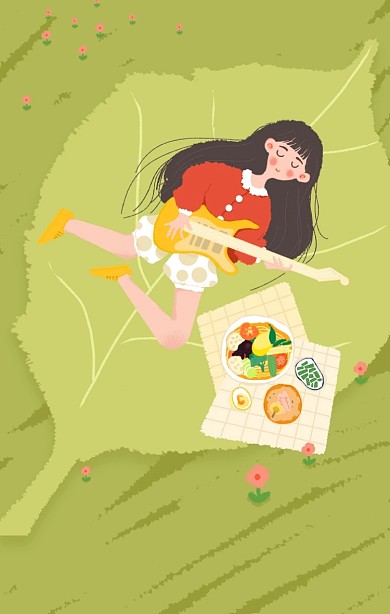 +节日/音乐/户外/手机壁纸/海报+女生