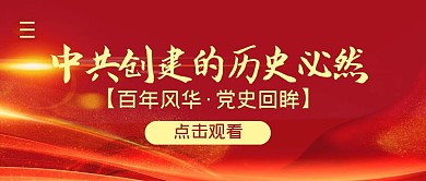 百年风华党史回眸简约公众号封面首图