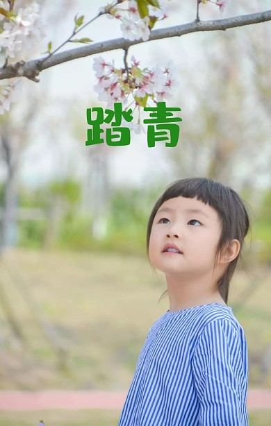 清明踏青插画牧童宣传海报