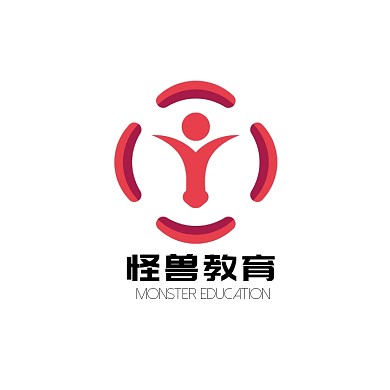 教育培训机构红色创意logo设计
