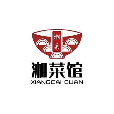 美团外卖湘菜logo红色创意