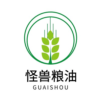 绿色麦穗生态农业粮油公司店铺LOGO
