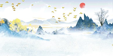 古风新中式风格装饰画背景