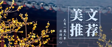 美文推荐文章读书中国风摄影公众号封面
