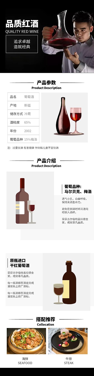 精品红酒淘宝详情图