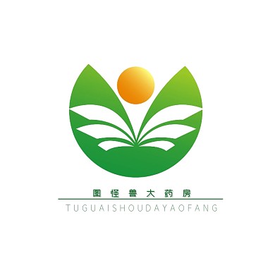 药房LOGO简约绿色