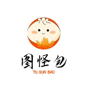 logo设计包子暖色门店头像