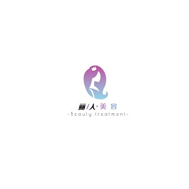 彩色渐变现代风格美容logo
