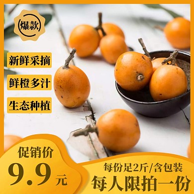淘宝主图促销枇杷水果