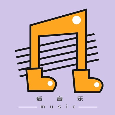 音乐头像紫色logo
