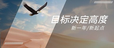 鹰击长空 雄鹰 励志公众号首页封面