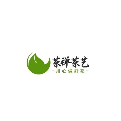 绿色简约茶禅茶艺logo平面LOGO设计