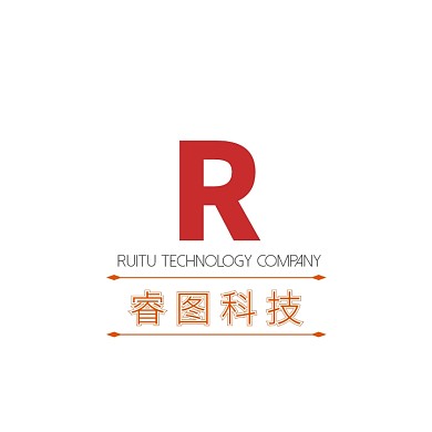 橘色R字字母简约科技公司logo