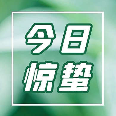 今日惊蛰节气绿色简约公众号次图