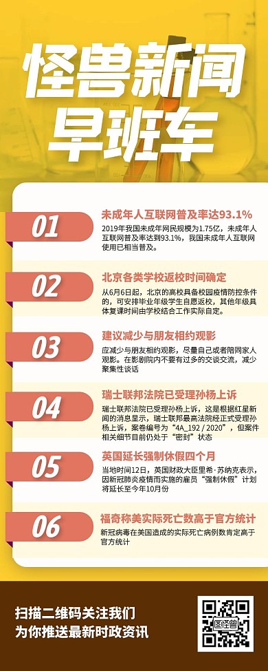 创意简约时政新闻快讯营销长图