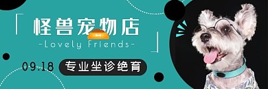 简约大气宠物绝育美团海报