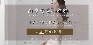 内衣铺小清新手机海报