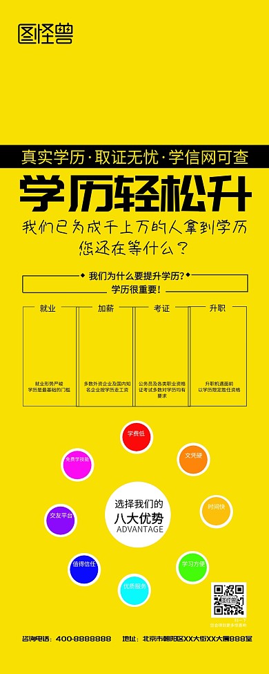 我们为什么要提升学历营销长图