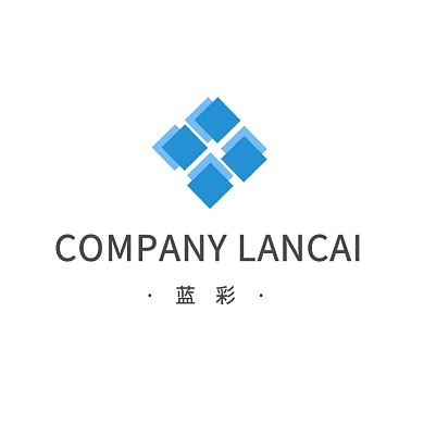 蓝彩科技蓝色创业团队logo设计
