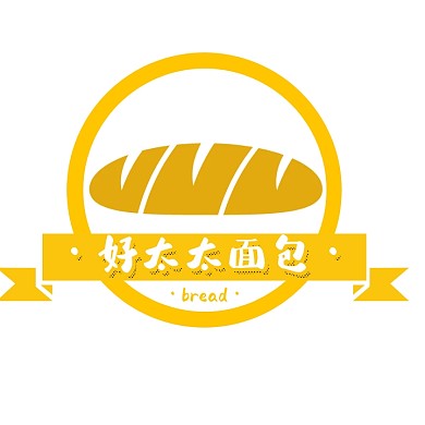 橘黄色美味食欲面包电商LOGO