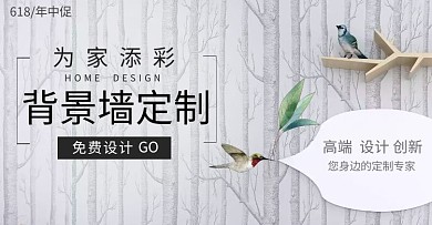 背景墙定制房子装修618海报
