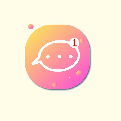 消息数简约粉色新媒体红包头像