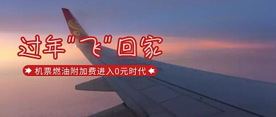 春运回家坐飞机公众号封面
