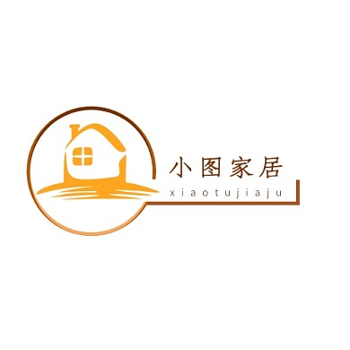家居圆形房屋黄色创意平面logo