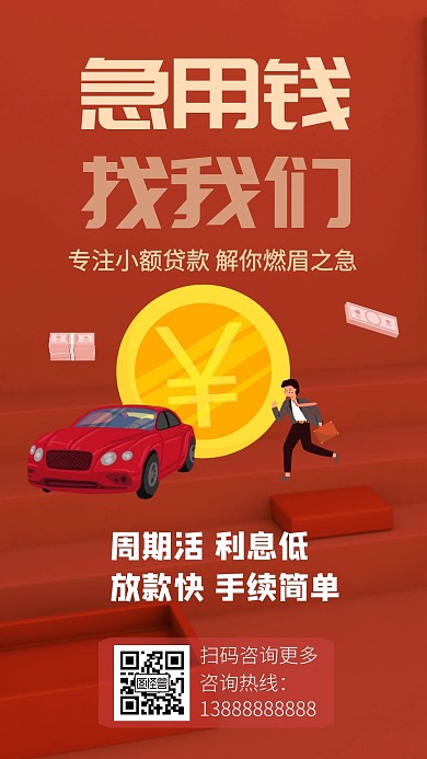 电子名片广告传媒贷款卡通时尚商务宣传