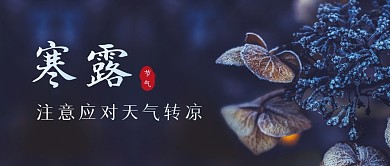寒露气候摄影风简约大气公众号首图
