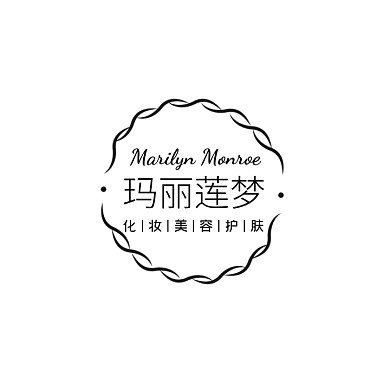化妆护理美容美妆美体文艺花藤logo设计