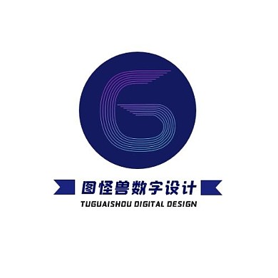 简约创意大气蓝色数字LOGO