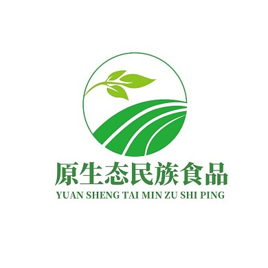 食品大气绿色标识电商LOGO设计