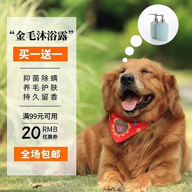 金毛沐浴露主图直通车海报