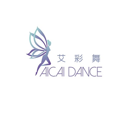 简约创意渐变紫色舞蹈logo