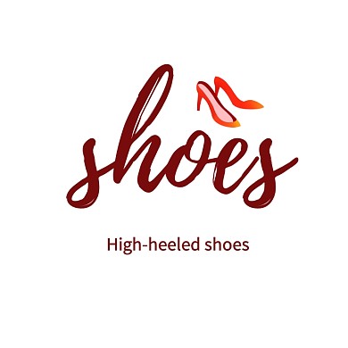 鞋店LOGO红色古风欧美风logo设计