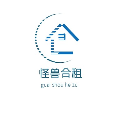 蓝白简约合租logo