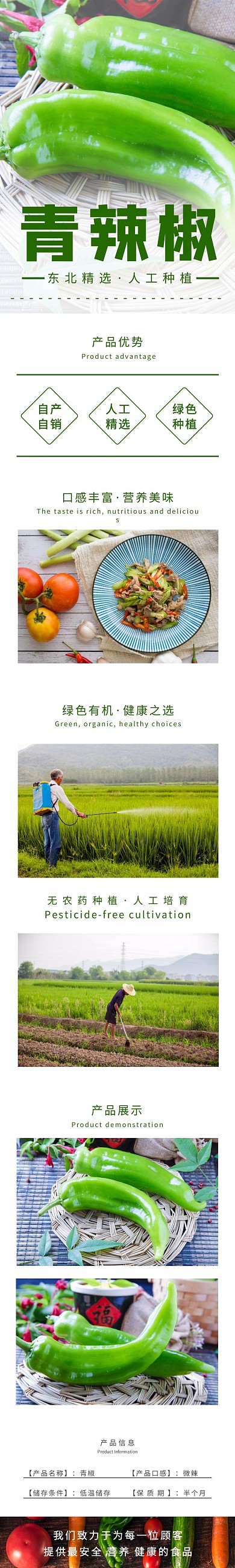 青辣椒彩色简约风详情页