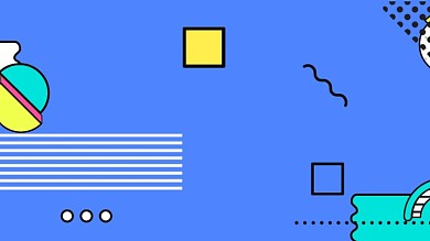 图怪兽原创元素创意几何风格主题海报背景